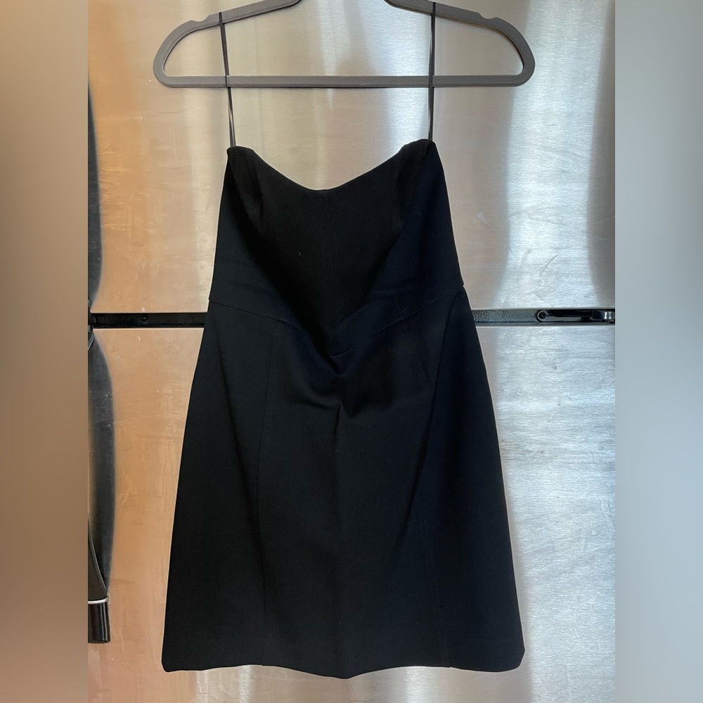 Theory strapless black cocktail dress